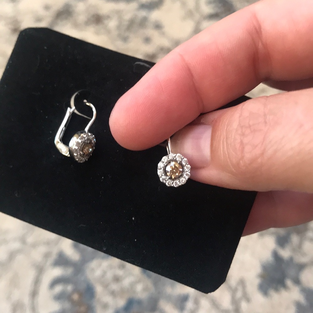 Le Vian Chocolate Diamond Earrings, NWT 7/8 CTTW